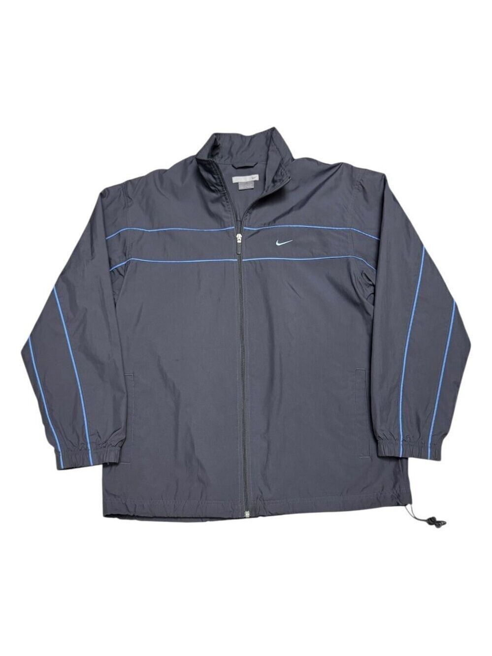 NIKE Vintage Y2K Retro Full Zip Water Resistant Windbreaker Jacket Mens Large